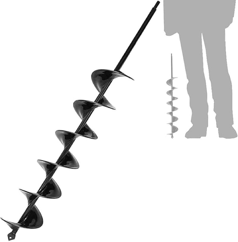 TCBWFY 3x24 Inch Auger Drill Bit for Planting - Easy Planter Garden Auger - Bulb & Bedding Plant Augers - Post Hole Digger for 3/8”Hex Drive Drill
