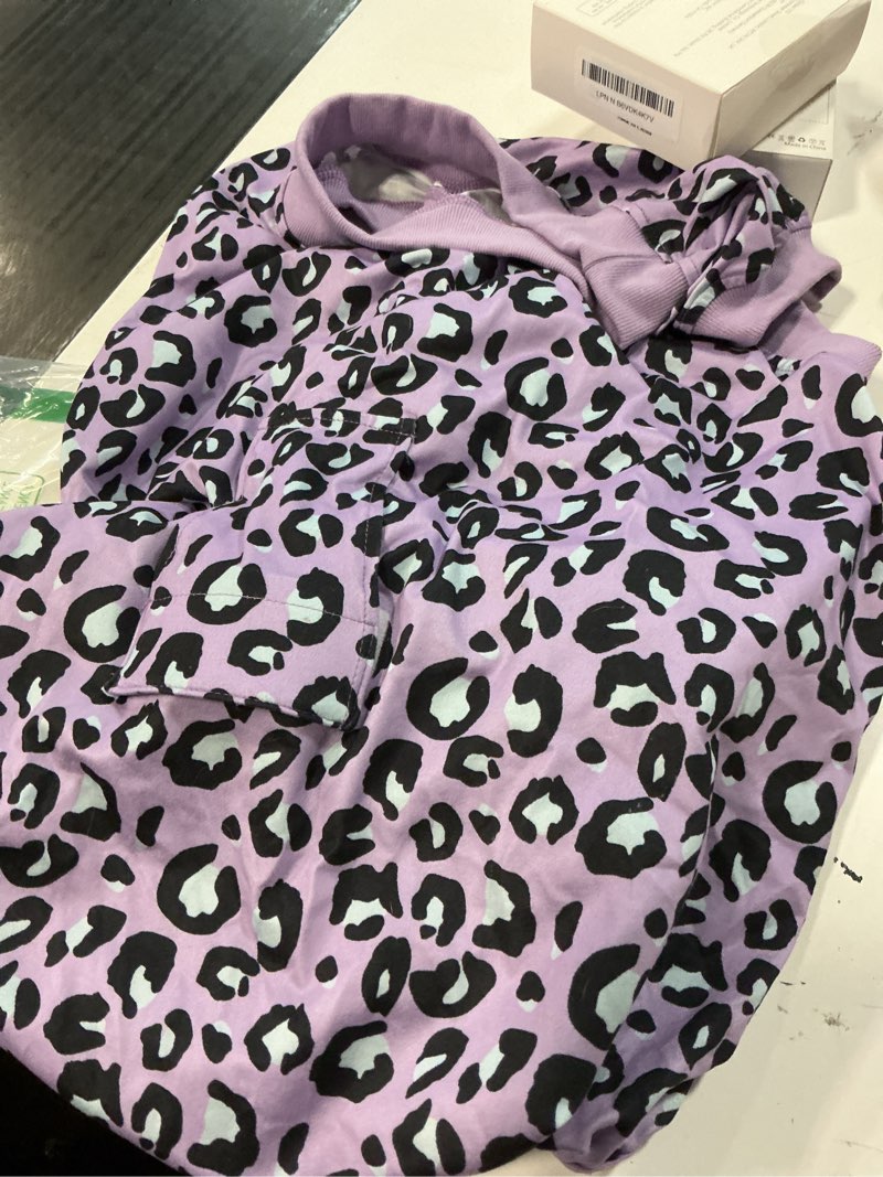 Condition photo showing As Is for kuoser dog recovery suit for dogs after surgery,professional surgical onesie for female male dogs spay neuter,soft dog surgery suit bodysuit for abdominal wounds skin disease,purple leopard 2xl xx-large (back: 24.8" - 29.5"; weight: 70+ lb) purple leopard