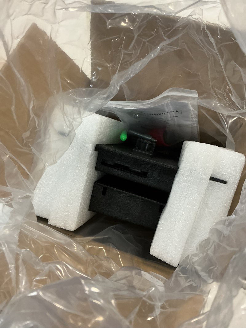 Condition photo showing New/Like New for wasai center console gun safe - console gun vault compatible with toyota tacoma 2024-2026, high security armrest lock box with 4 digit combination lock with key