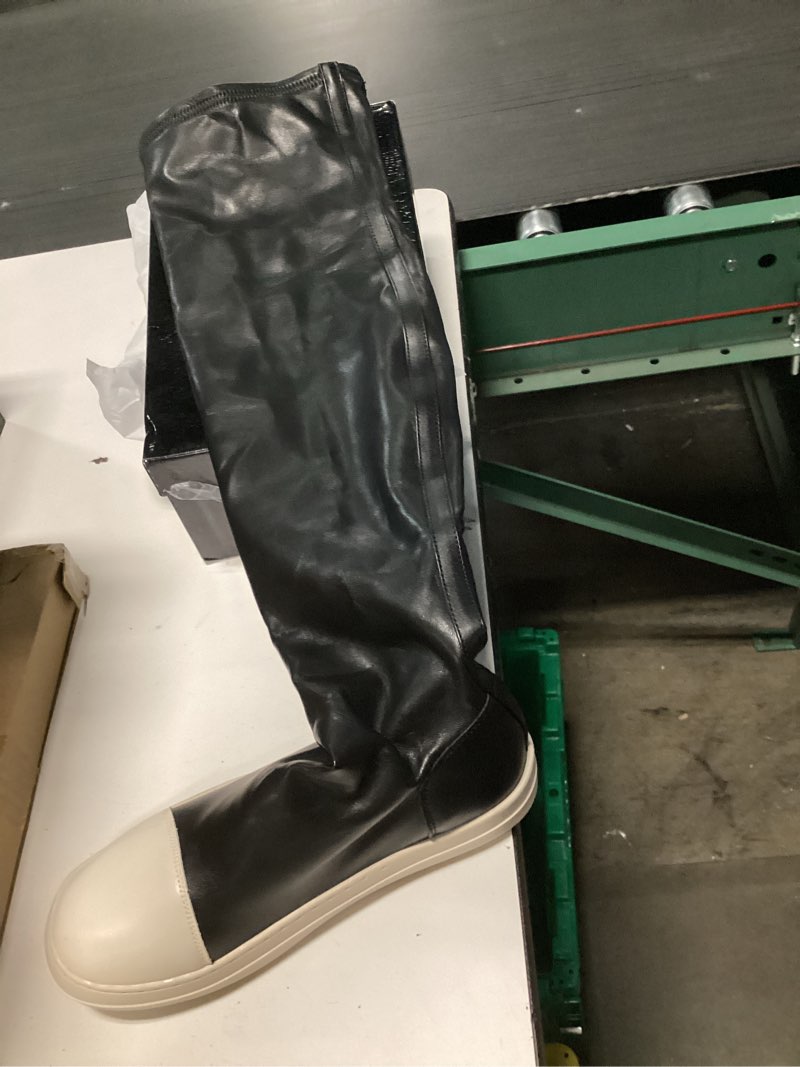 Condition photo showing Good Condition for MOFEEDOUKA Thigh High Boots for Women Flat Over The Knee Round Toe Booties