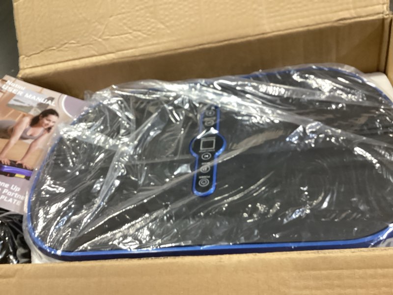 Condition photo showing Good Condition for similar to vibration plate exercise machine - whole body workout vibration platform lymphatic drainage machine for weight loss home fitness with resistance bands remote black