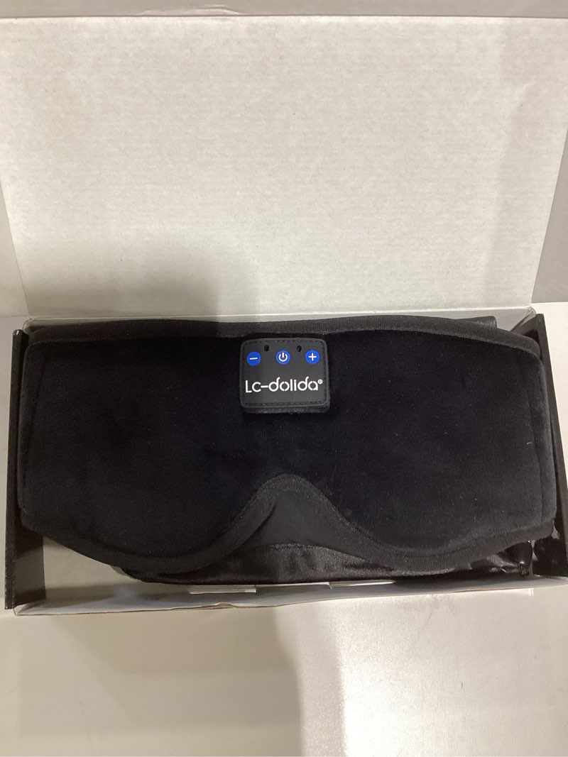 Condition photo showing Good Condition for lc-dolida sleep headphones, 3d sleep mask bluetooth wireless music eye mask, sleeping headphones for side sleepers sleep mask with bluetooth headphones ultra-thin stereo speakers perfect for sleeping black