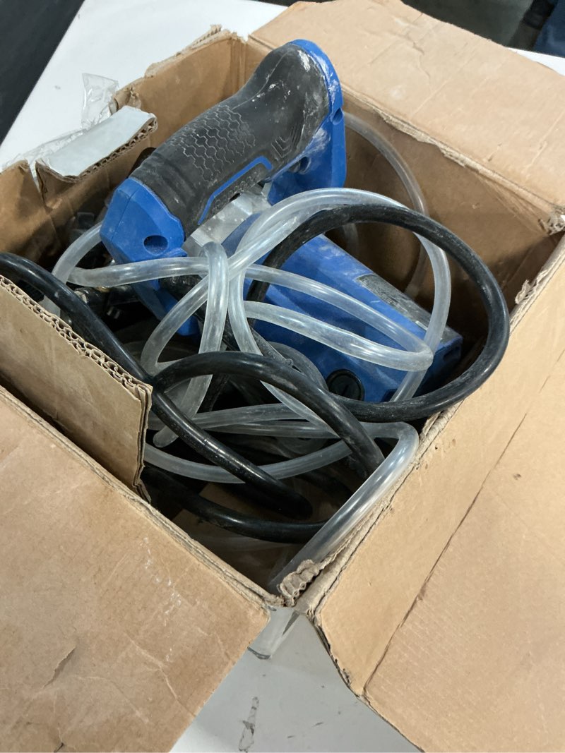 Condition photo showing As Is for kobalt 24v 4-in -blade cordless handheld tile saw ( battery included )