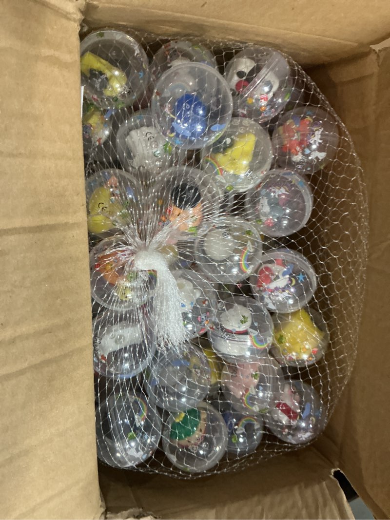 Condition photo showing New/Like New for 100 pack gumball vending machine capsules with cute cartoon mini toy small filled toys capsules for kindergarten gift christmas easter basket stuffers cute egg?45mm?