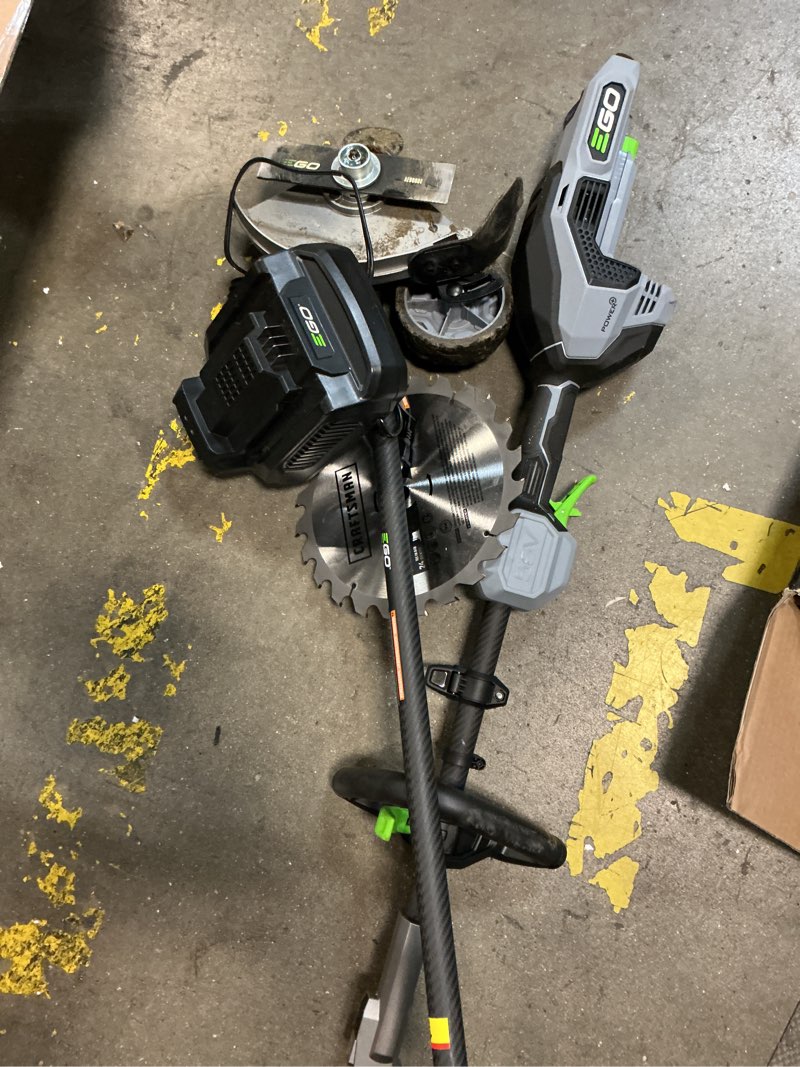 Condition photo showing As Is for ego power+ multi-head system carbon fiber 56-volt 8-in handheld attachment capable battery lawn edger 4 ah (battery included) (charger included)