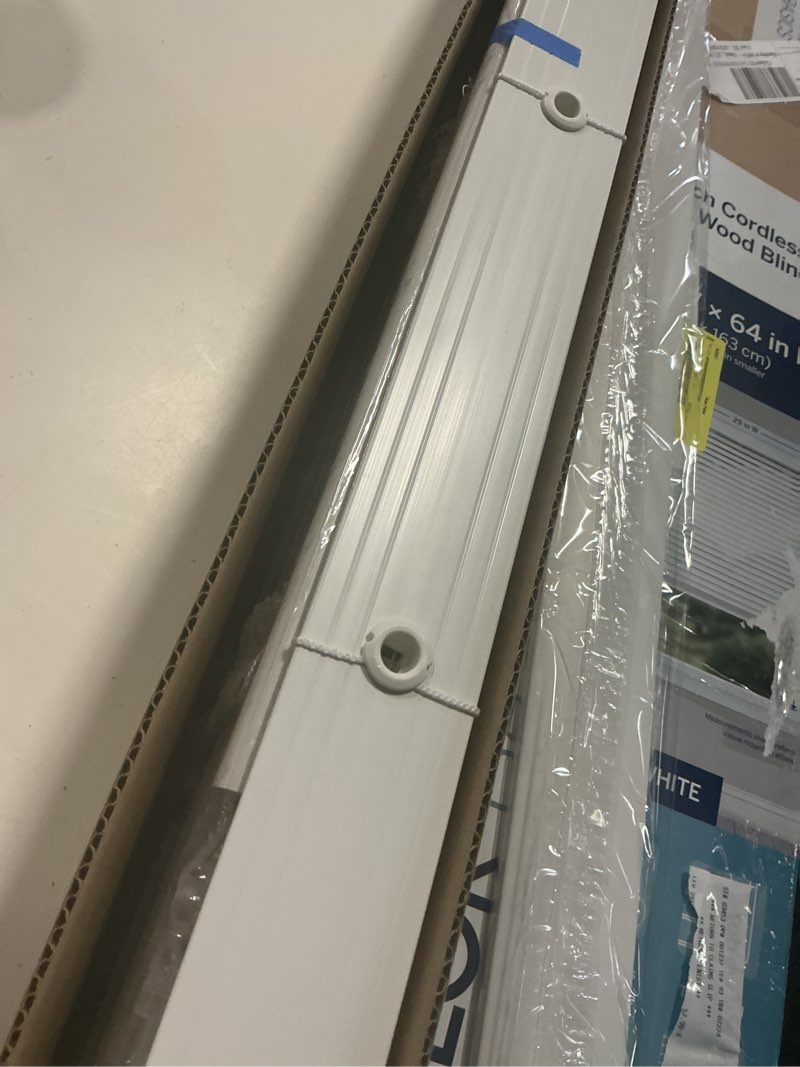 Condition photo showing Good Condition for levolor basics 2- inch cordless faux wood blind 29 inch w x 64 inch l soft white
