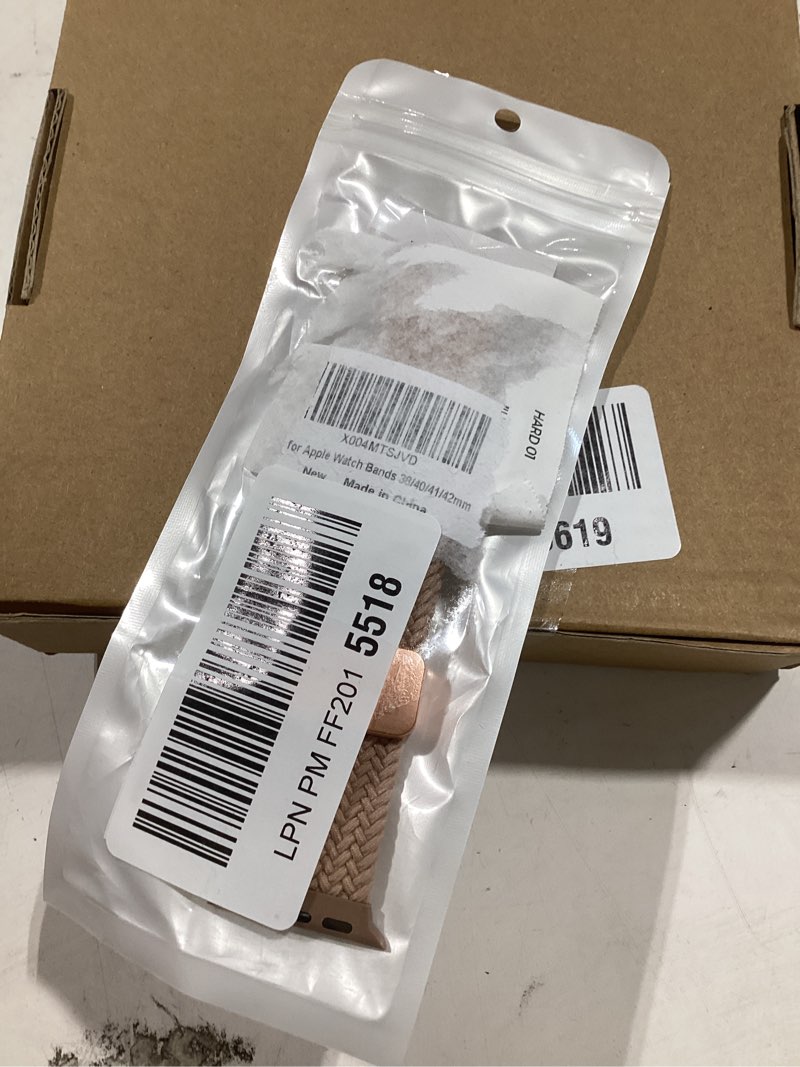 Condition photo showing New/Like New for braided stretchy band compatible with apple watch bands 38mm 40mm 41mm 42mm 44mm 45mm 46mm 49mm women men, soft nylon solo loop magnetic sport strap for iwatch series 11 10 9 8 7 6 5 4 3 2 1 se ultra pink sand 38mm/40mm/41mm/(42mm-series 11 10)