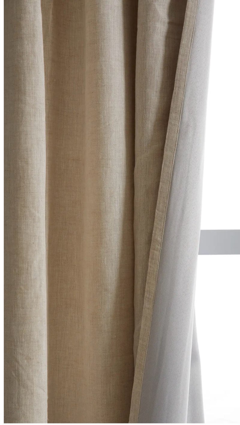 quince european linen curtain 48 in x 96 in 122 cm x 244 cm/flax