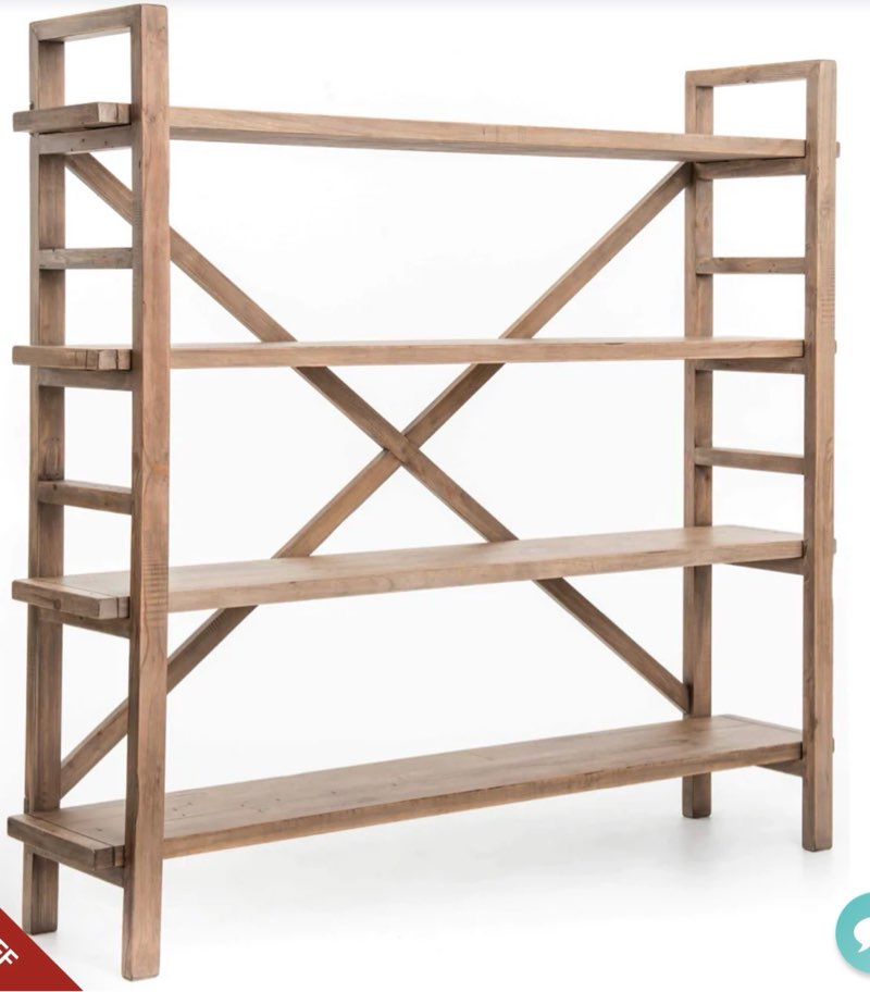 Toscana Large Bookshelf, Sundried Wheat by Four Hands