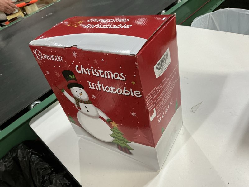 Condition photo showing New/Like New for 8FT Christmas Inflatables Snowman Outdoor Decorations with Christmas Tree Built-in Colorful Rotating LED Lights Christmas Snowman Blow Ups Decorations for Yard Garden Outside Lawn Xmas Holiday Decor 8TF Snowman with Tree