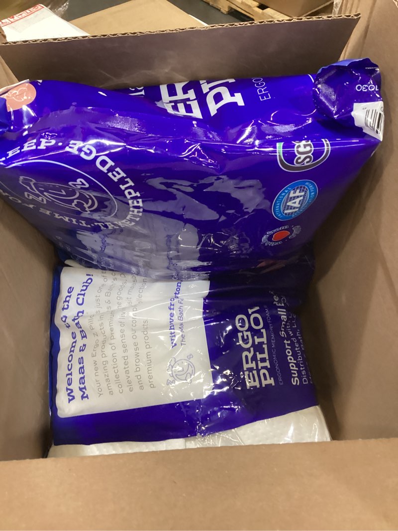 Condition photo showing Good Condition for maas & bath ergo z pillow - 2-in-1 ergonomic pillow made for any sleep position, breathable 100% memory foam, inner cover, lightweight, non-toxic, odorless sleep-friendly support