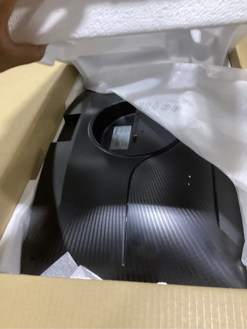 Condition photo showing As Is for screen display damaged samsung 32" odyssey g55c series qhd 1000r curved gaming monitor, 1ms(mprt), hdr10, 165hz, amd radeon freesync, eye care, glare free, sharp resolution ls32cg550enxza 32-inch