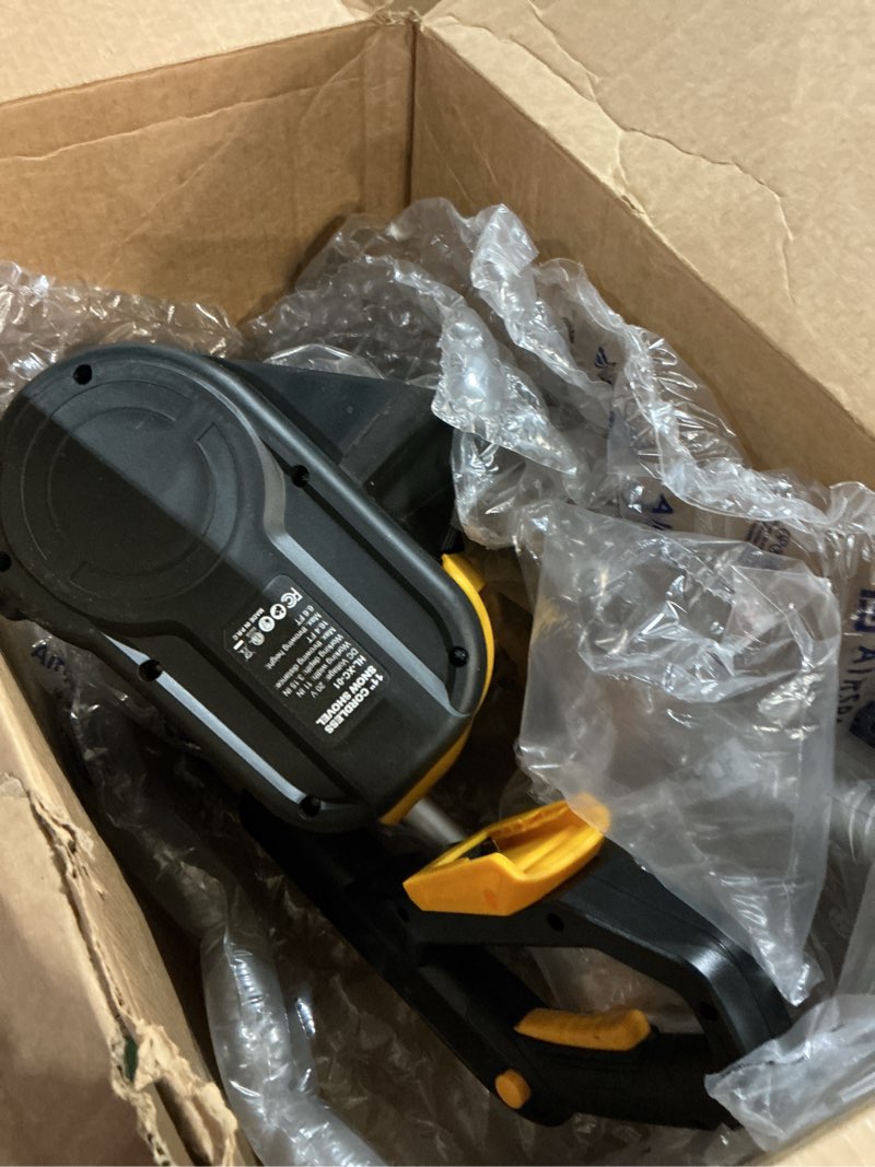 Condition photo showing As Is for Cordless Snow Shovel Compatible with DeWalt 20V MAX Battery (Tool Only), 11" Lightweight Electric Snow Blower with 20FT Max Throw & Adjustable Handle, Snow Thrower for Driveway, Deck, Patio & Steps