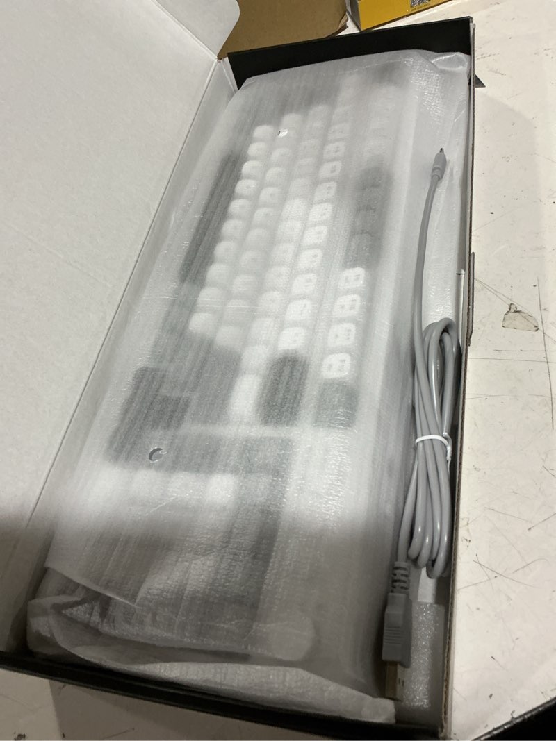 Condition photo showing New/Like New for aula 99 wireless keyboard, custom computer keyboard, tri-mode bluetooth 5.0/2.4ghz/usb-c cute creamy gaming keyboards with number pad, rgb backlit media knob programmable keybaord for pc gamer - grey grey-black-white