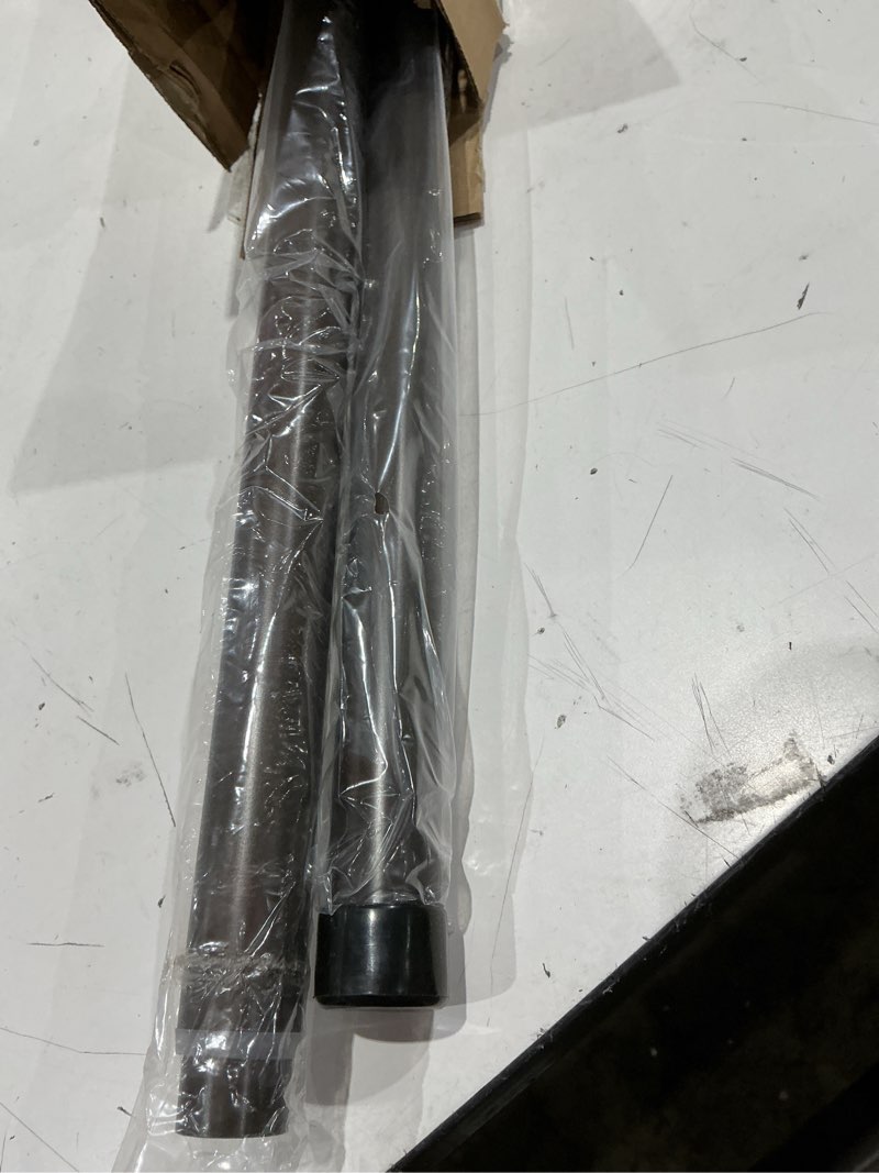 Condition photo showing Good Condition for dark bronze corner window curtain rods with aluminum end cap finials and brackets,1 inch diameter bay window curtain rods,2 sided 36-72 inch adjustable drapery rod 36-72"&36-72"(2 sided) dark bronze