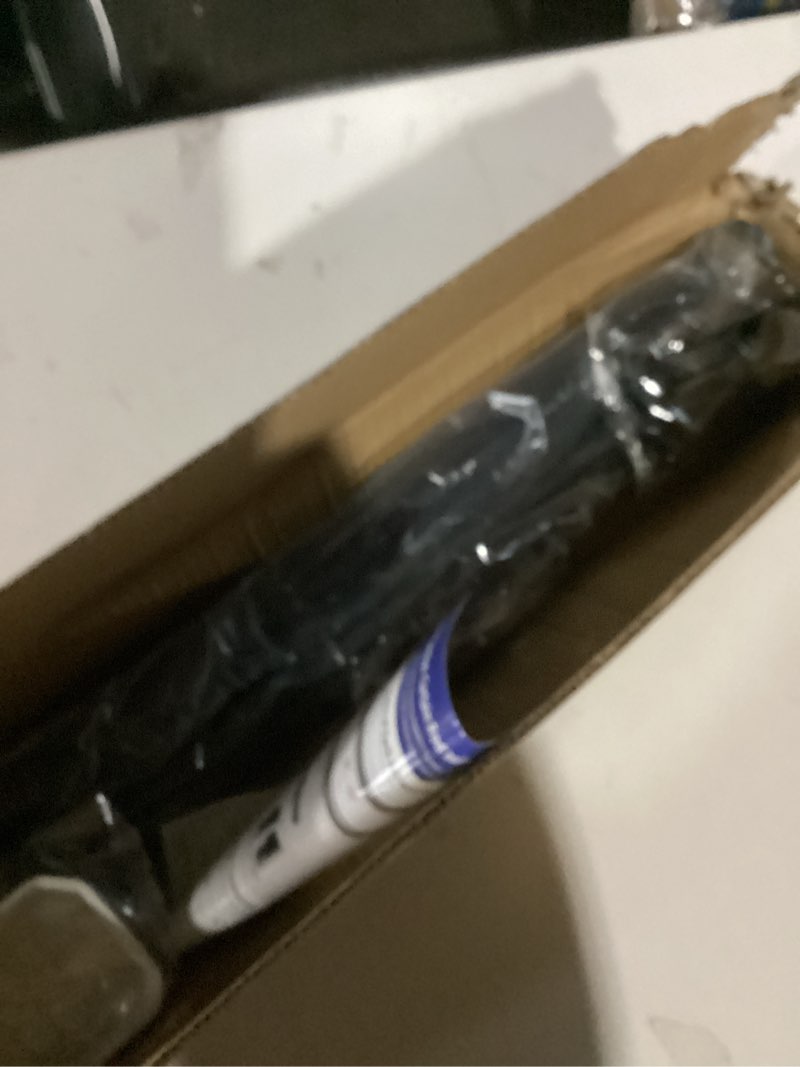 Condition photo showing New/Like New for Tension Curtain Rods No Drilling, Extra Long Tension Rod 41-139 Inch, Heavy Duty Shower Curtain Rod for Outdoor Patio Bathroom Windows Room Divider, Adjustable, Anti-Slip, No Rust, Black Black 41-139Inch