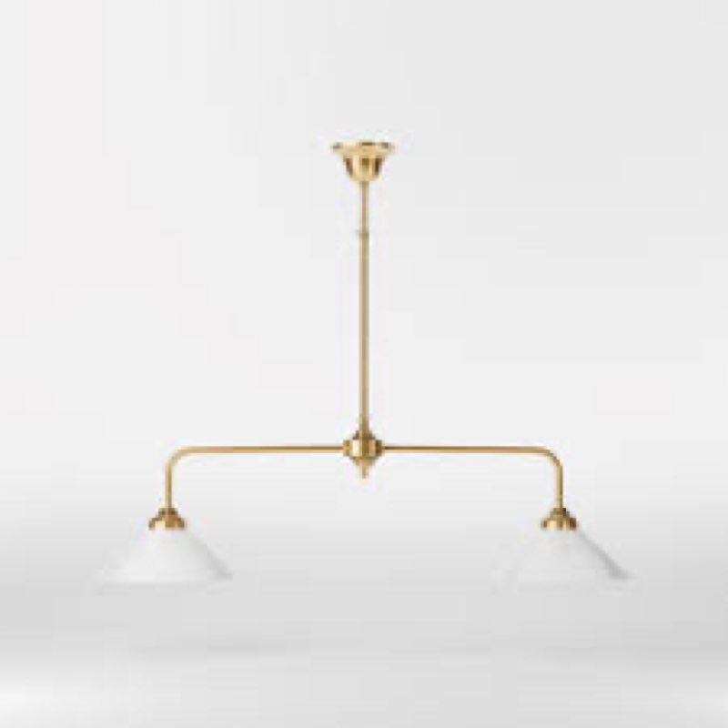 SIMILAR Modern brass chandelier with two scones