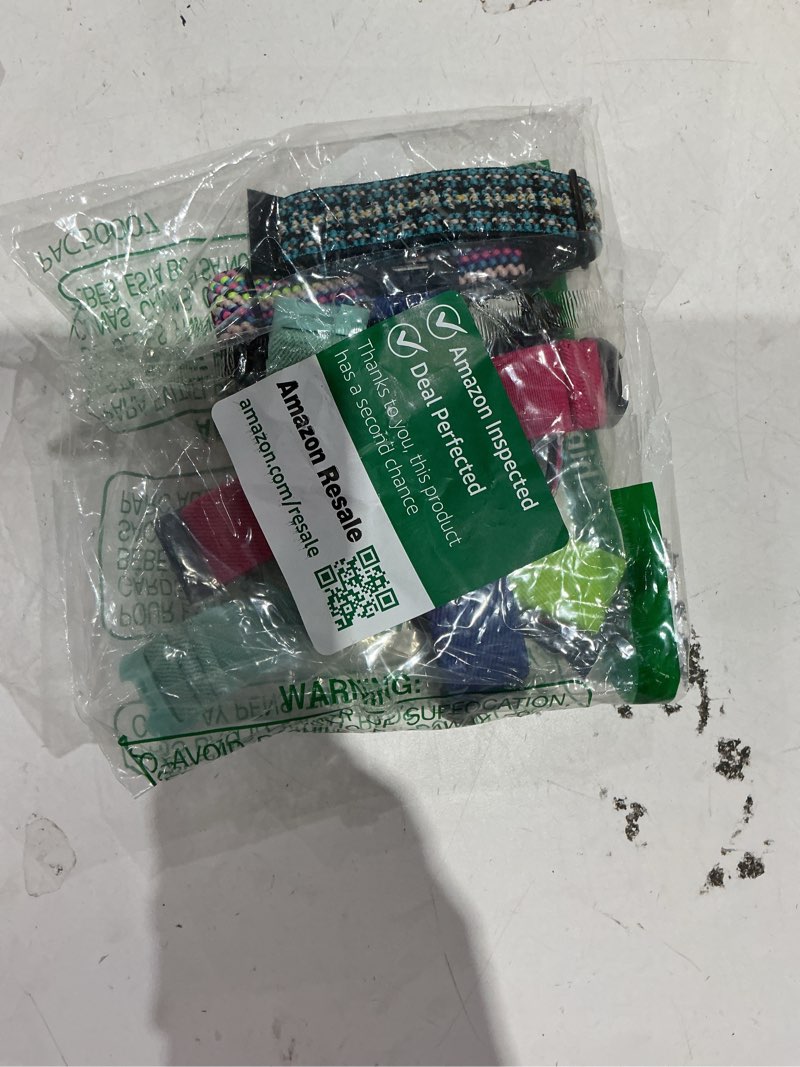 Condition photo showing Good Condition for 8 pack bands compatible with fitbit charge 4 / charge 3 / charge 3 se, adjustable replacement watch bands fitness sport band wristband for women men colorful rhombus+colorful stripes+bohemia purple+bohemia blue+fluorescent yellow+fluorescent plum+blue+water orchid
