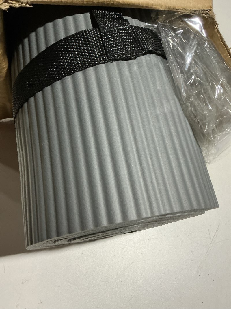 Condition photo showing Good Condition for Gaiam Essentials 2/5" Thick (10mm) Yoga & Pilates, Fitness & Exercise Mat with Easy-Cinch Carrier Strap Cushion Support For Fitness and Gym Workouts Grey 2/5" (10MM)