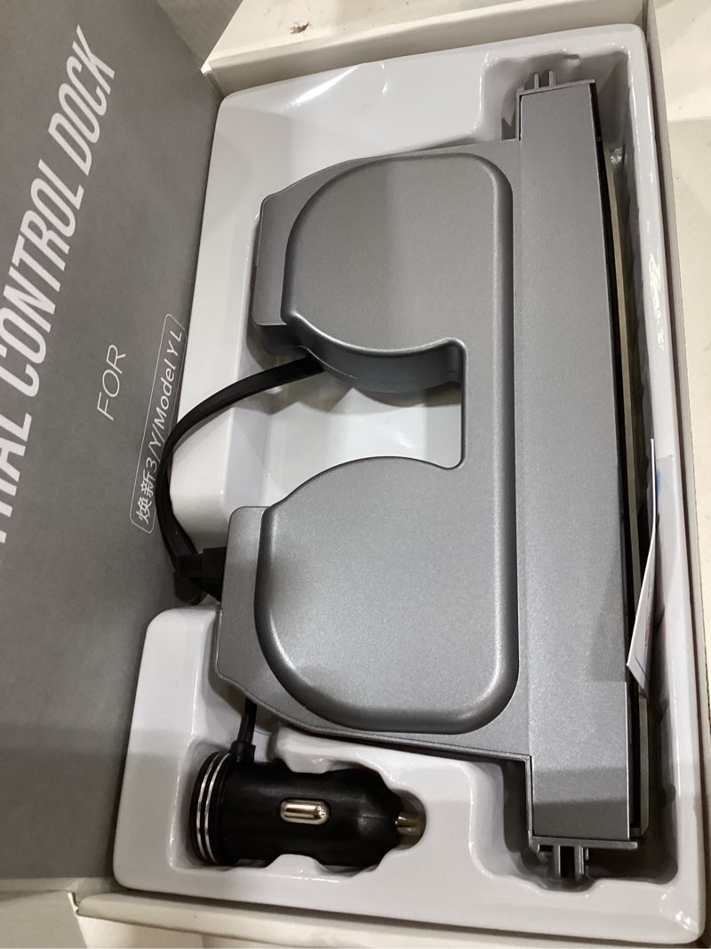 Condition photo showing Good Condition for 65w usb charger hub for tesla model y juniper 2025,2026 accessories- 4-port fast charging hub with sliding cover, retractable phone charger hub, docking station for tesla model 3 highland 2024-2026 type-c+lightning plug charge hub for model y juniper/ model 3 highland