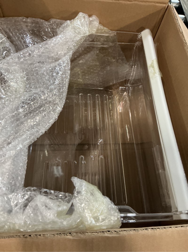 Condition photo showing As Is for [2 Pack] 2188656 (Upper) & 2188664 (Lower) Upgraded Crisper Bin Refrigerator Drawers,Compatible With Whirlpool Refrigerator,Kenmore Refrigerator Drawer,WP2188656 Fridge Drawer Humidity Control