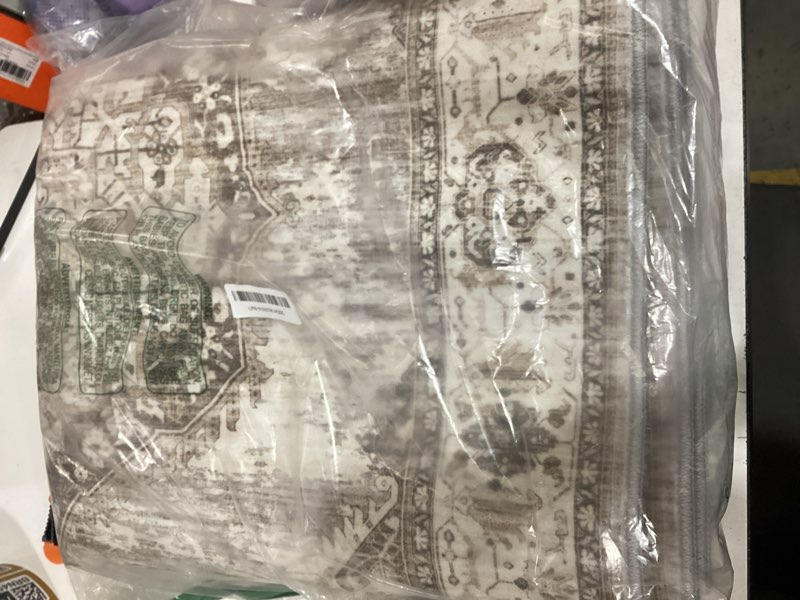Condition photo showing Good Condition for washable 3x10 long hallway runners, vingtage ultra soft carpet for bedroom living room non shedding accent rug for kitchen farmhouse non-slip floor mat for dining room bathroom (beige,3x10) 3' x 10' (rectangular) beige