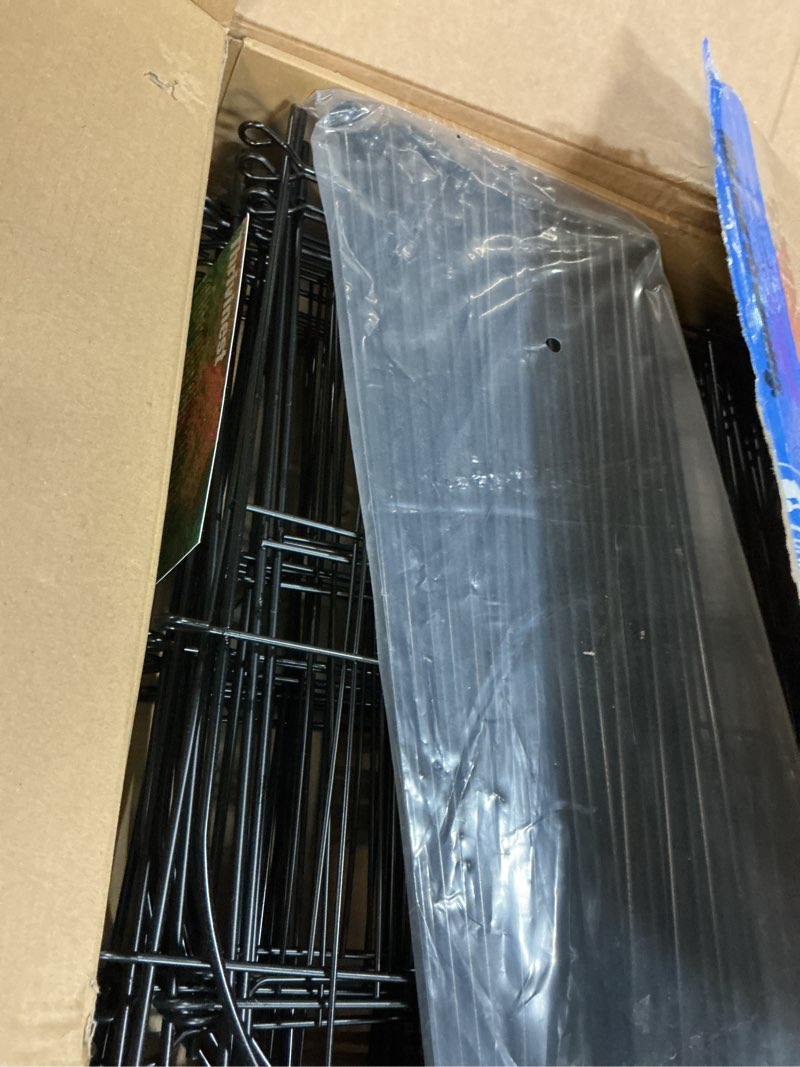 Condition photo showing Good Condition for decorative garden fence 31in (h) x10ft (l), 10 pack no dig fence animal barrier for dog, arched flower bed edging, wire border panel fencing for yard patio outdoor decor black 10 panels-31in(h)x10ft(l)