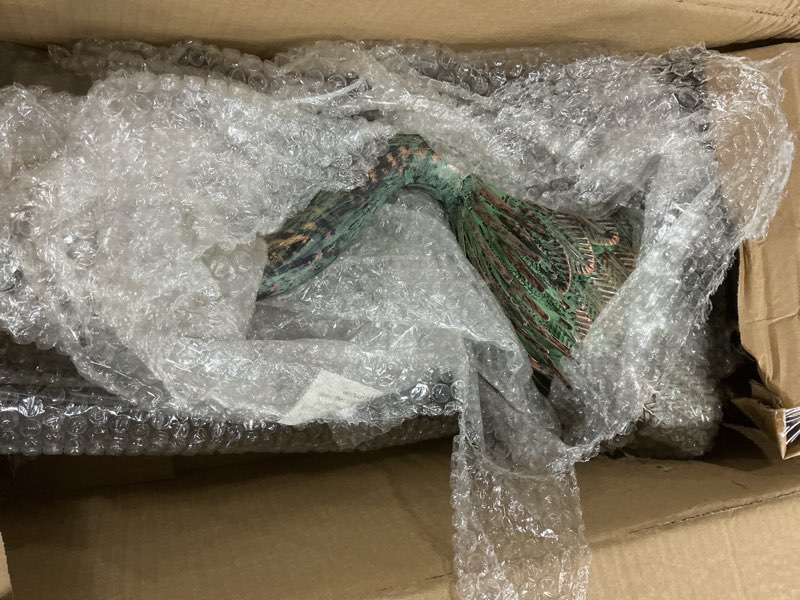 Condition photo showing New/Like New for shorayn garden crane statues, blue heron sculptures for outdoor, cranes decor metal bird, patina garden art lawn ornaments for yard patio porch outside decorations