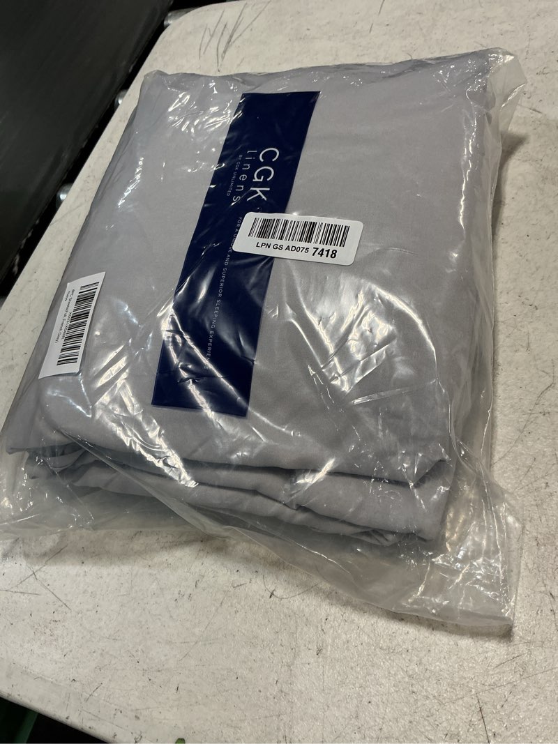 Condition photo showing Good Condition for full size 4 piece sheet set - comfy breathable & cooling sheets - hotel luxury bed sheets for women & men - deep pockets, easy-fit, soft and wrinkle free sheets - french grey oeko-tex bed sheet set 04 - french grey full