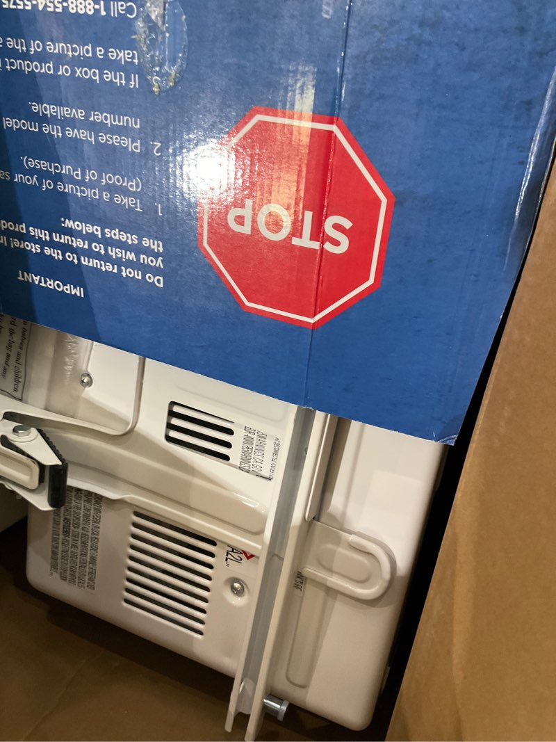 Condition photo showing As Is for midea u-shaped window air conditioner