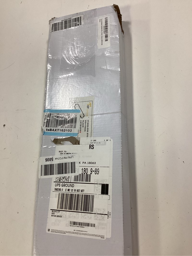 Condition photo showing New/Like New for stainless steel 18'' (center to center) round back to back shower door double towel bar handle, double-sided, matt black finish, 18 inch, bbtb1818b 18 inch (center to center) double-sided matt black finish