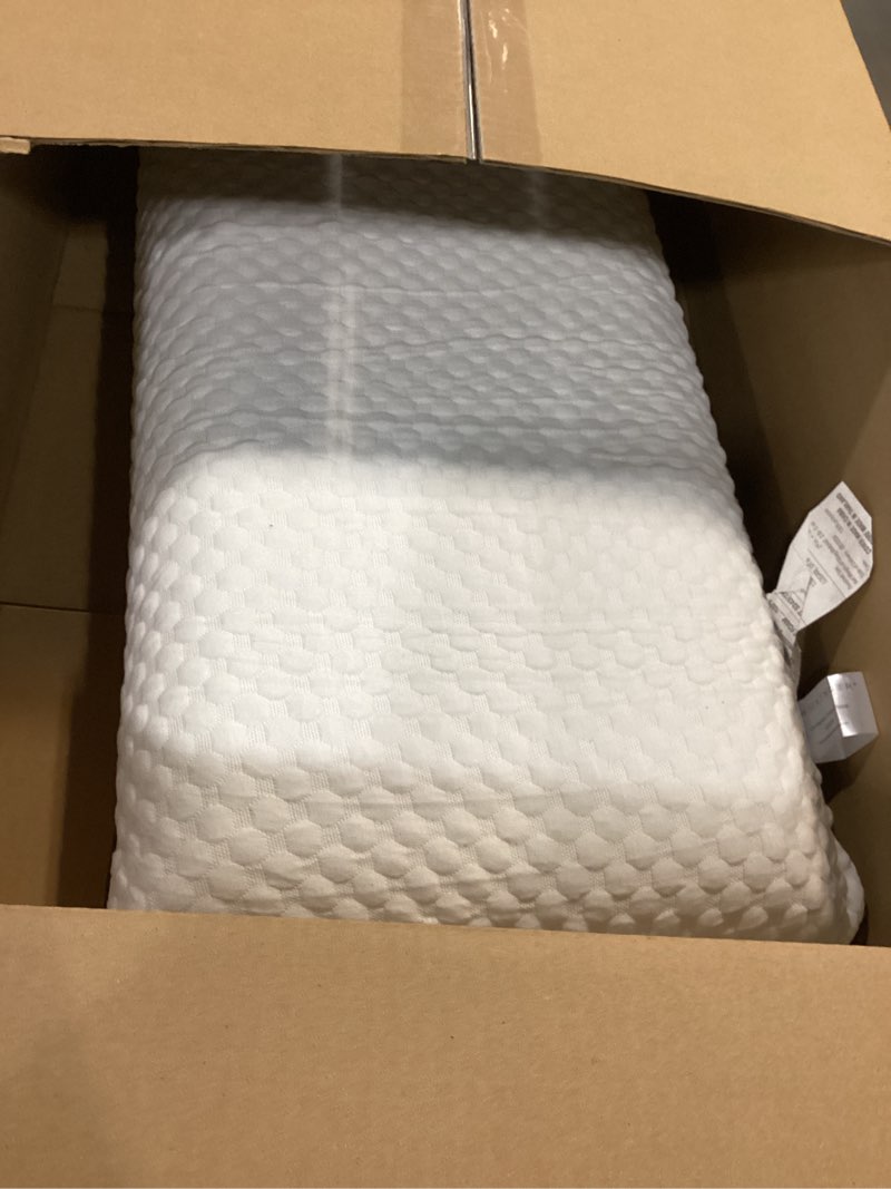 Condition photo showing As Is for Weekender Gel Memory Foam Pillow - Queen Size - 1-Pack - Medium Plush Feel - Neck and Shoulder Support - Side, Stomach, and Back Sleepers - Home, Hotel, & Hospital Essentials - CertiPur Certified Queen 1 Pack