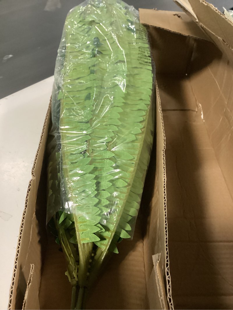 Condition photo showing Good Condition for Single Silky Artificial Boston Fern Bush, 43Inch Large Artificial Ferns for Outdoors, Large Faux Ferns Artificial Plants,Suitable for Decorating Office, Living Room Faux Greenery,69Branches 43"- 69 Leaves