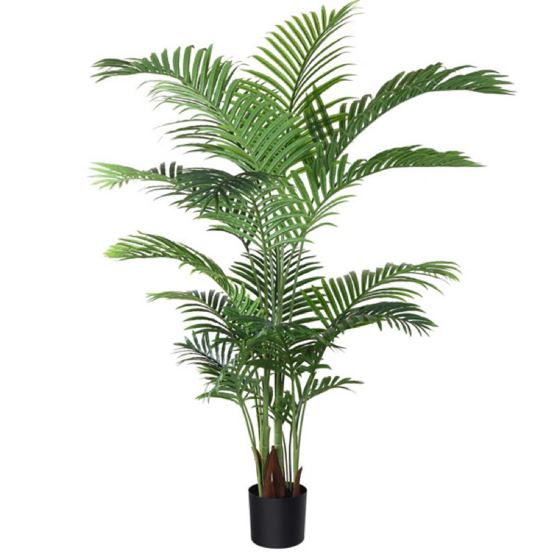 6.6ft artificial areca palm tree-lifelike palm plant,faux tropical areca floor plant tall faux silk large artificial plants for indoor home living room corner decor?no planter? 6ft 7in