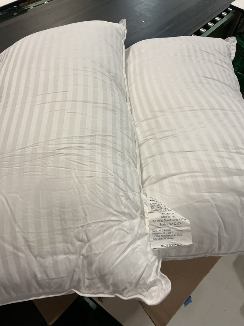 Condition photo showing Good Condition for beckham hotel collection bed pillows king size set of 2 | down alternative pillow for back, stomach or side sleepers king white