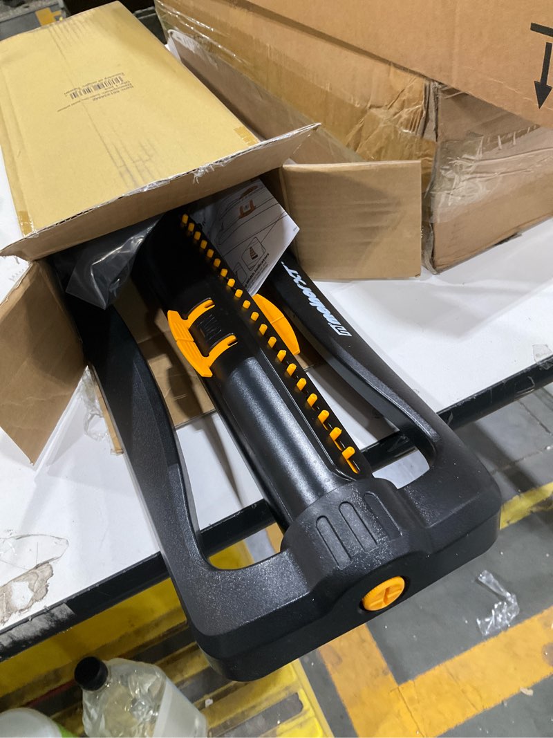 Condition photo showing Good Condition for melnor 65133amz xt turbo oscillating sprinkler w/timer, 4,000 sq. ft., quick connect bundle, 2-way adjustable, black, yellow 2-way adjustable with timer