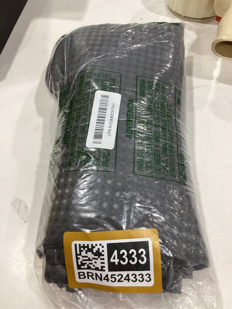 Condition photo showing Good Condition for no hook shower curtain and liner set,dark grey hotel waffle shower curtain with liner 75" l x 72" w dark grey standard 72"w x 75"l