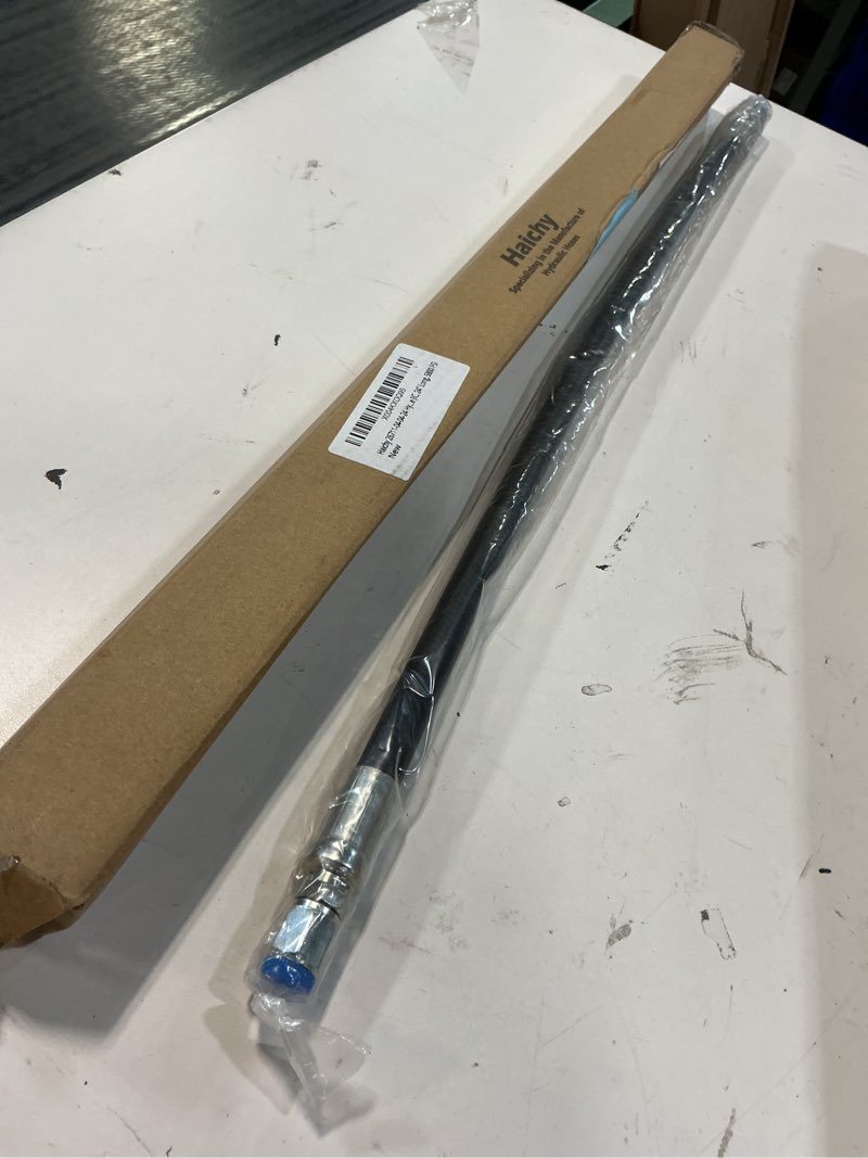 Condition photo showing New/Like New for haichy 26711-04-04-24 hydraulic hose swivel assembly 1/4" hydraulic hose with female jic x female jic, 24" long, 5800 psi 26711-04-04-24-g