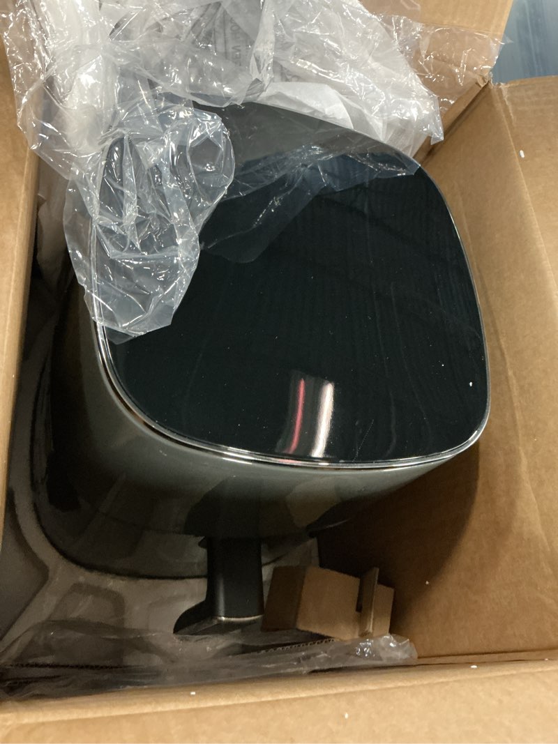 Condition photo showing As Is for Simple Deluxe 12-in-1 Air Fryer 6.34 Qt, Digital Preset Airfryer with Visible Window, Nonstick and Dishwasher-Safe Basket, Air Fry, Roast, Bake, Dehydrate, Fries, 1700W, Gary Gray-New