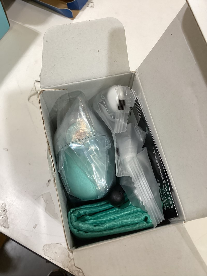 Condition photo showing New/Like New for aquasonic water flosser - cordless rechargeable water flossers for teeth cleaning - waterproof aqua flosser, portable oral irrigator for dental cleaning with 5 jet tips – braces home travel mint green metallic
