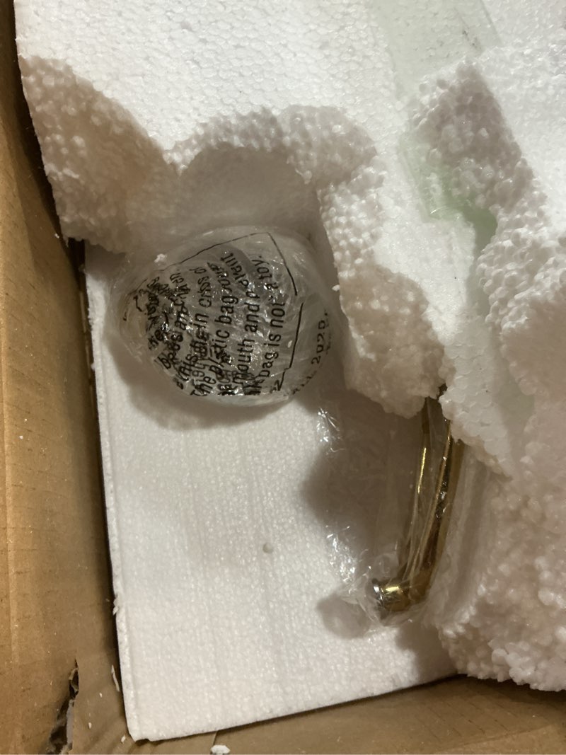 Condition photo showing New/Like New for Thinker Statue with Crystal Ball, Modern Home Sculptures Black and Gold Living Room Decor? Home Office Bookshelf Desktop Display Decoration