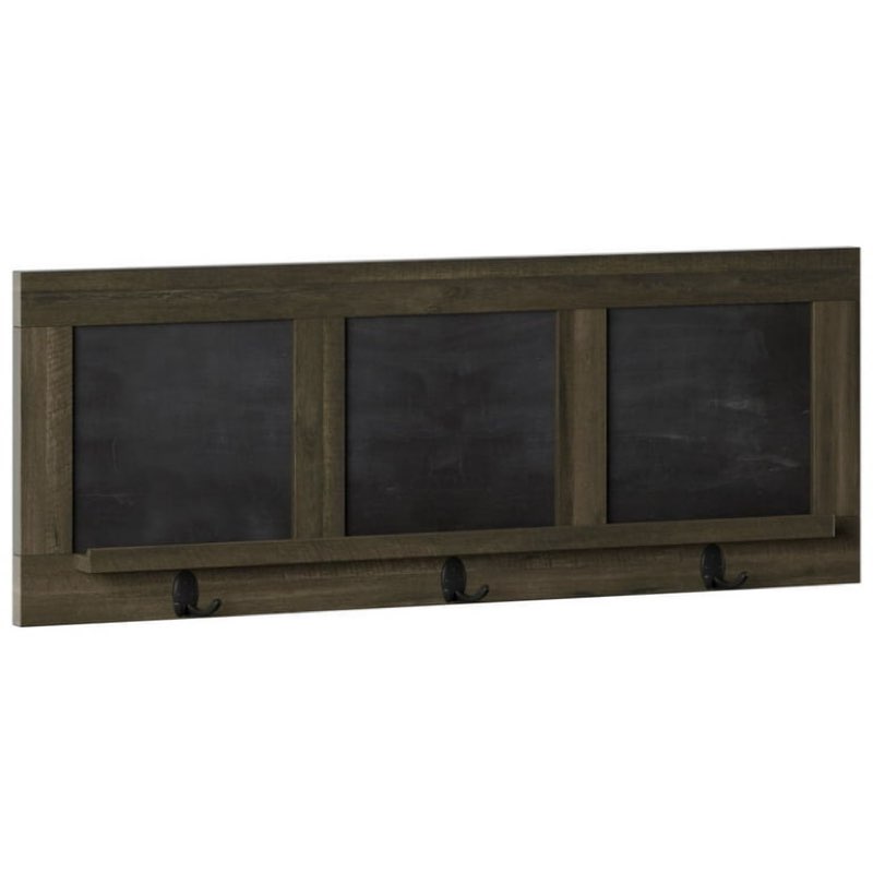 Twin Star Home Modern Farmhouse Hanging Entryway Chalkboard with Coat Hooks