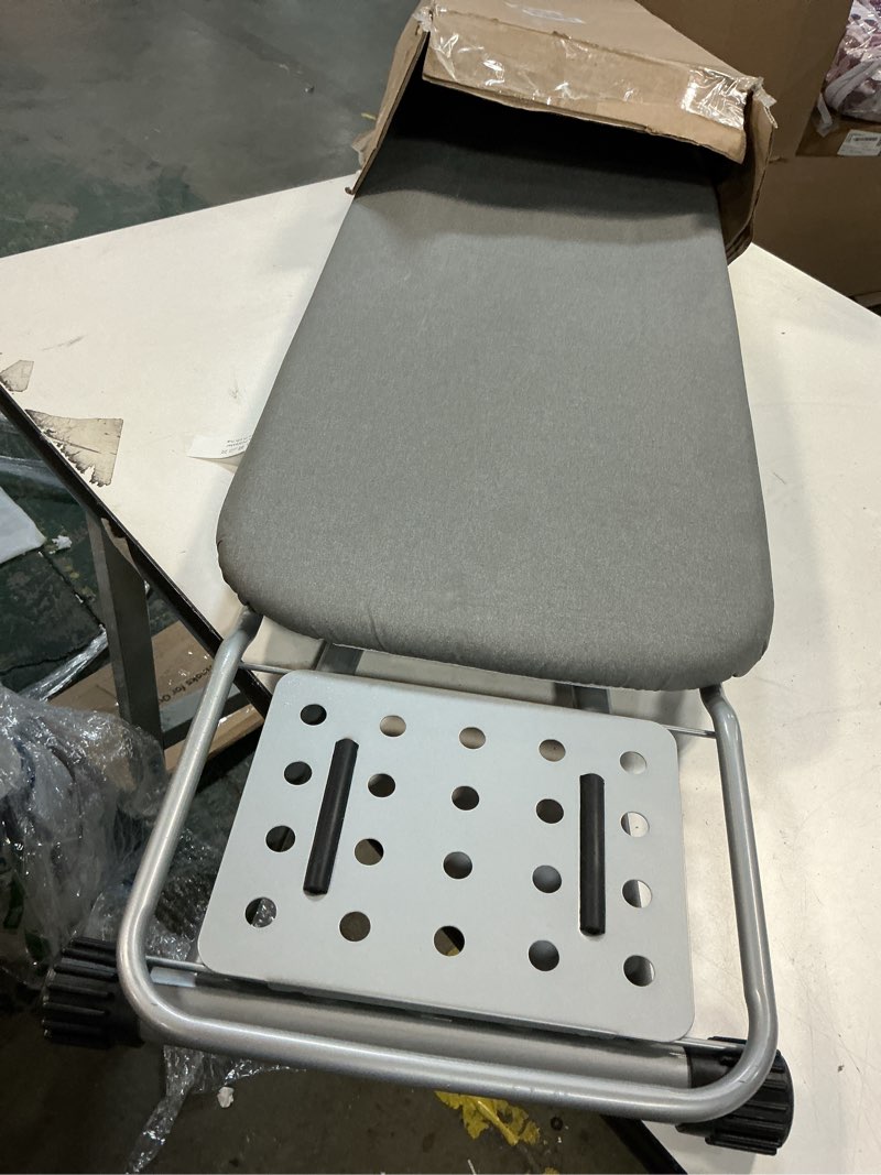 Condition photo showing Good Condition for oleaf Ironing Board with Cover and Thicken Pad 43 x 13 Height Adjustable Full Size Foldable Iron Board with Iron Rest, Stable Steel Legs, Metal Construction, Heat Resistant, Silver