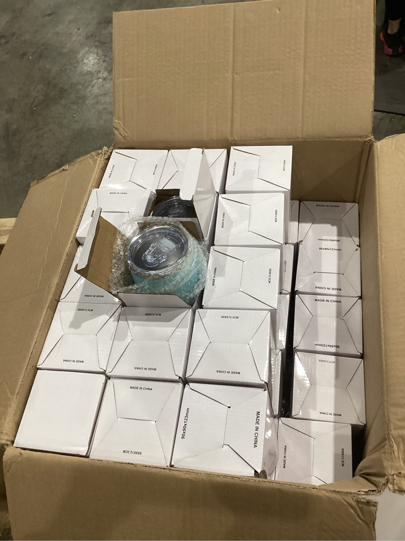 Condition photo showing Good Condition for incomplete sieral 40 pack insulated wine tumbler 12 oz stainless steel wine cup with lid straw travel coffee mug double wall vacuum for employee team appreciation wedding school cna week(black)