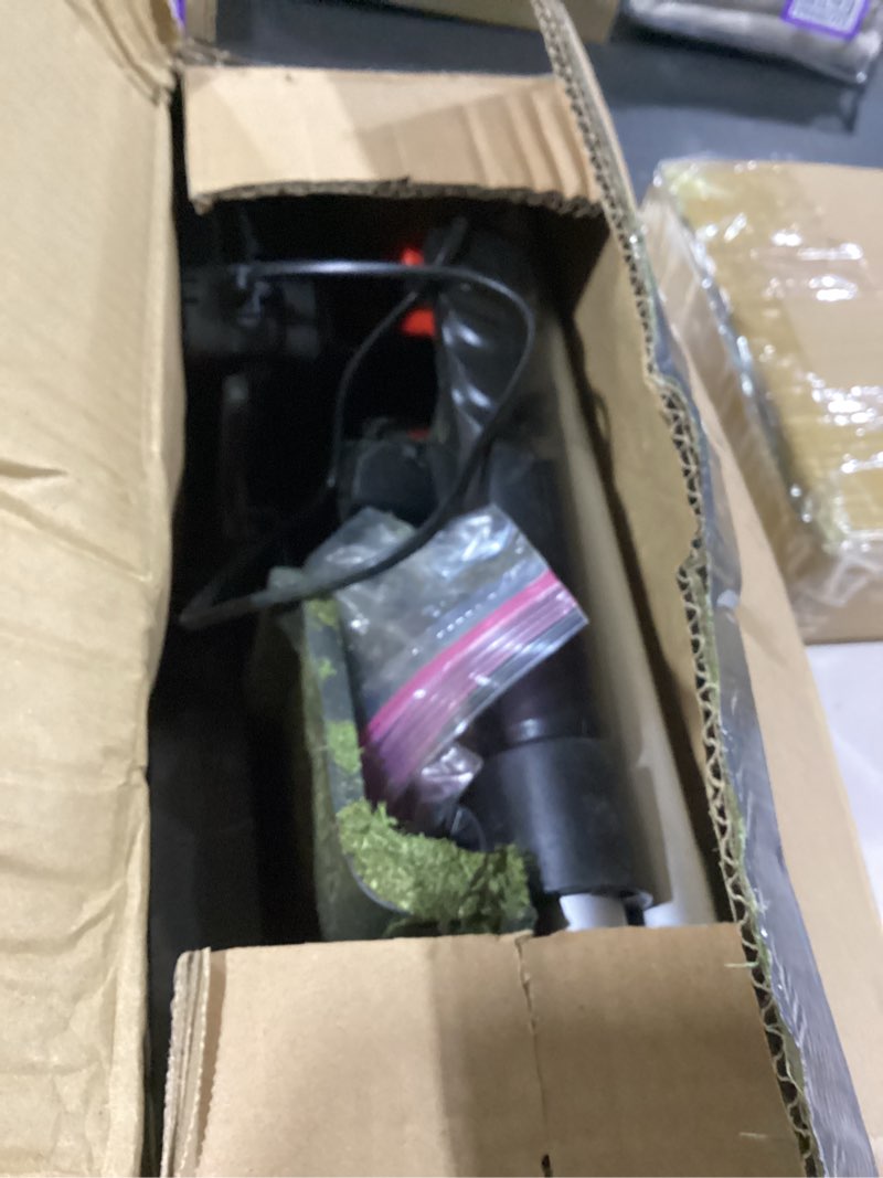 Condition photo showing As Is for mzk 20v 12'' cordless string trimmer, grass trimmer&edger with 8 replacement spools, battery powered weed trimmer with auto line feed for garden, lawn(2 * 4ah battery and charger included),st12d07m 12" red,black