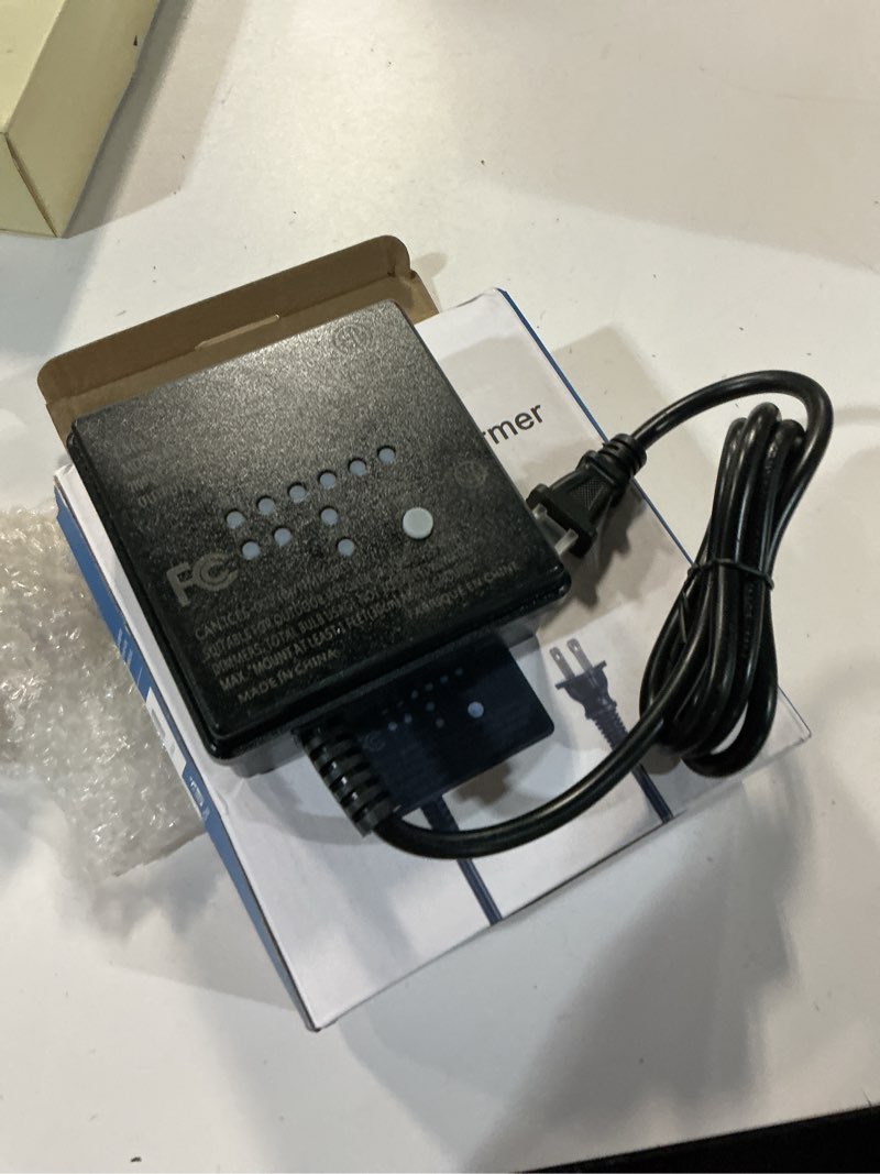 Condition photo showing Good Condition for dewenwils 60w 120v ac to 12v dc outdoor low voltage transformer with timer and photocell light sensor, weatherproof, specially for led landscape lighting, spotlight, pathway light, etl listed photocell 60w