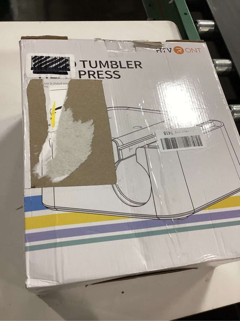 Condition photo showing New/Like New for HTVRONT Auto Tumbler Heat Press Machine - Mug Heat Press Heat Up Fast & Even, Professional Tumbler Press High-Security for 2.95-3.18inch Sublimation Tumblers, Cups, Glasses and Mugs (Blue)