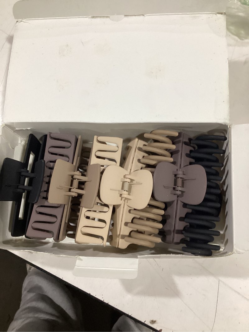 Condition photo showing Good Condition for luseren hair clips for women 4.3 inch large hair claw clips for women thin thick curly hair, big matte banana clips,strong hold jaw clips,neutral colors