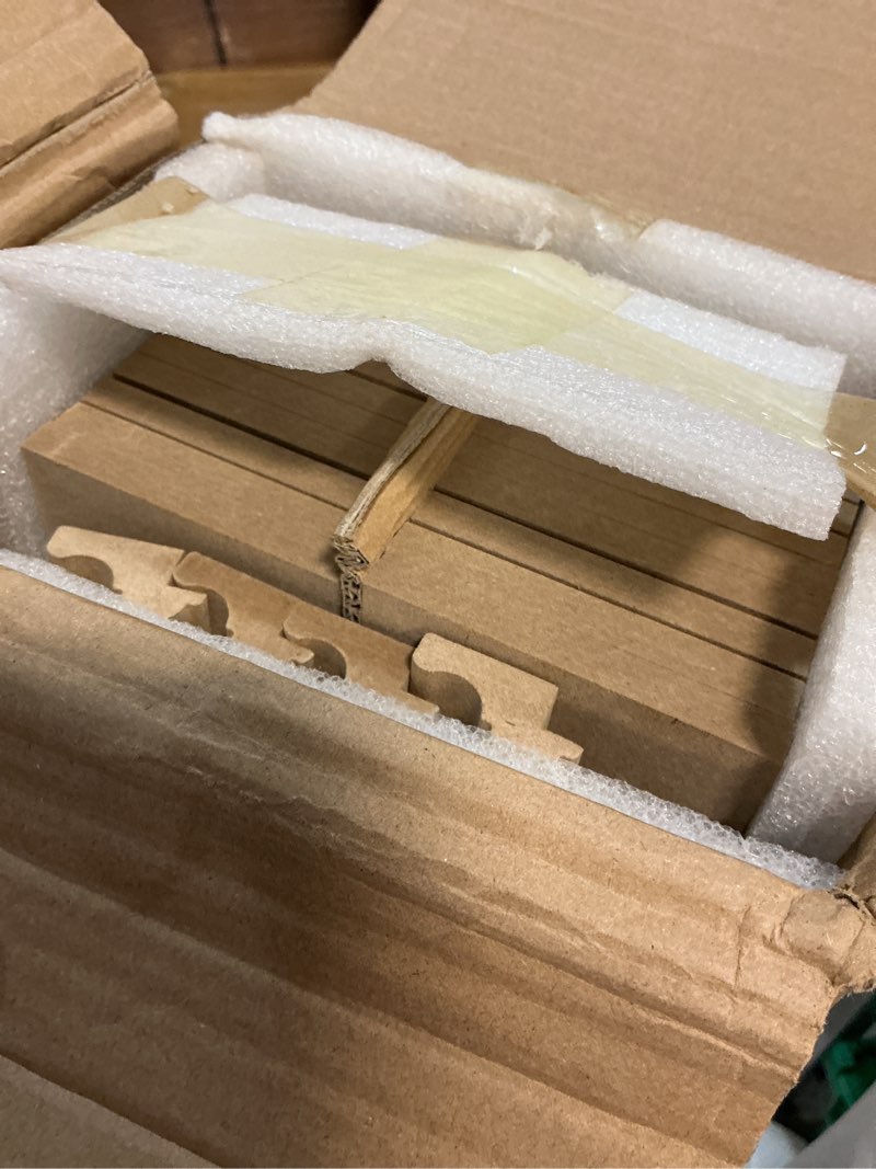 Condition photo showing Good Condition for art3d premade board and batten paintable wainscoting kit, mdf accent wall panel for kitchen bedroom living room home decor covers 189 x 54 in. molding trim slat with edge strip 189 x 54 inch log color