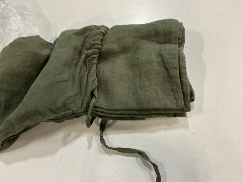 Condition photo showing Good Condition for european linen pillowcase set, standard, dusty olive